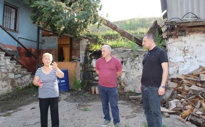 ძლიერმა ქარმა და სეტყვამ ბოლნისის მუნიციპალიტეტის ათი სოფელი დააზარალა